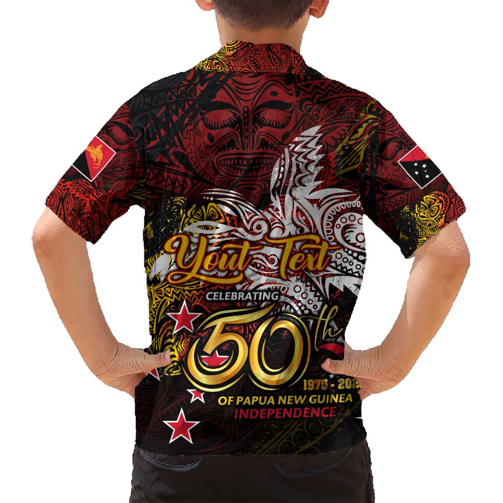 PNG 1975 - 2025 Family Matching Summer Maxi Dress and Hawaiian Shirt Papua New Guinea 50th Independence Anniversary DT02 - Polynesian Pride