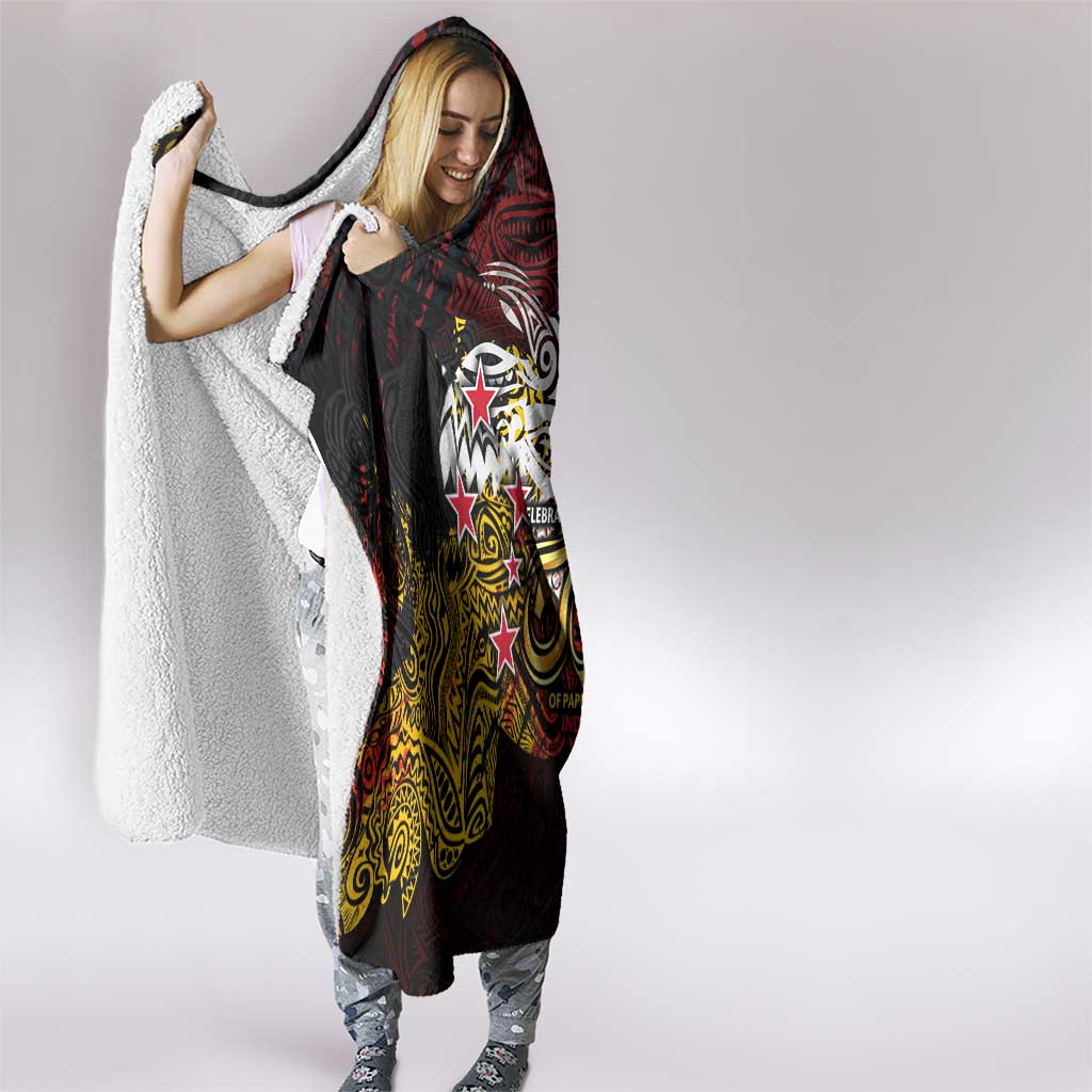 PNG 1975 - 2025 Hooded Blanket Papua New Guinea 50th Independence Anniversary