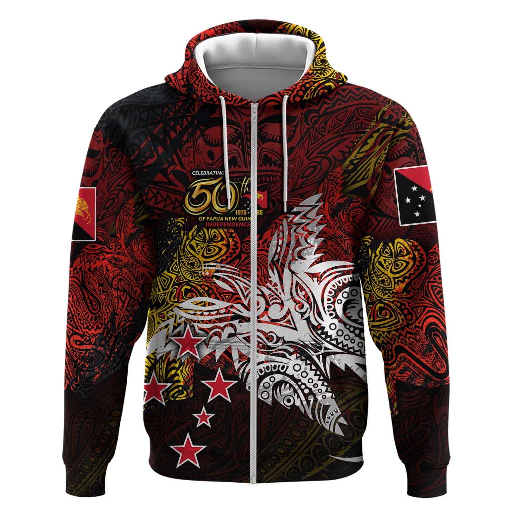 PNG 1975 - 2025 Hoodie Papua New Guinea 50th Independence Anniversary