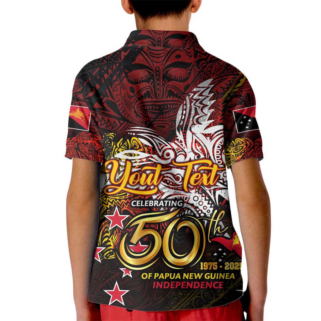 PNG 1975 - 2025 Kid Polo Shirt Papua New Guinea 50th Independence Anniversary DT02 - Polynesian Pride
