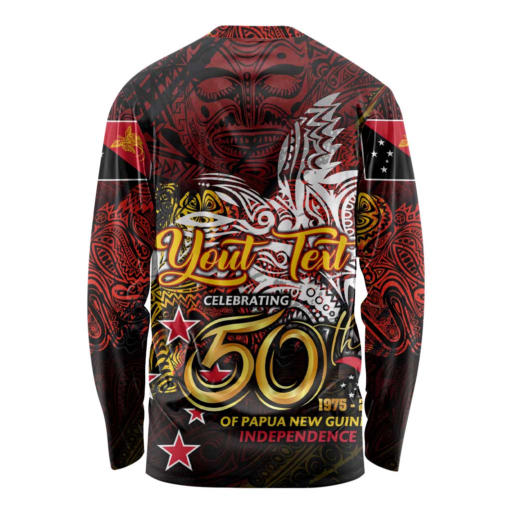 PNG 1975 - 2025 Long Sleeve Shirt Papua New Guinea 50th Independence Anniversary DT02 - Polynesian Pride