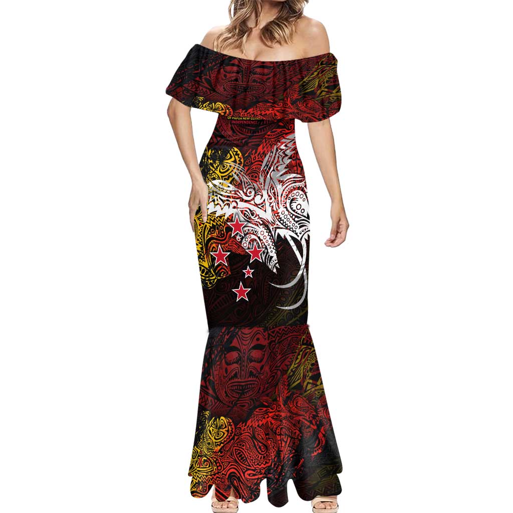 PNG 1975 - 2025 Mermaid Dress Papua New Guinea 50th Independence Anniversary DT02 - Polynesian Pride