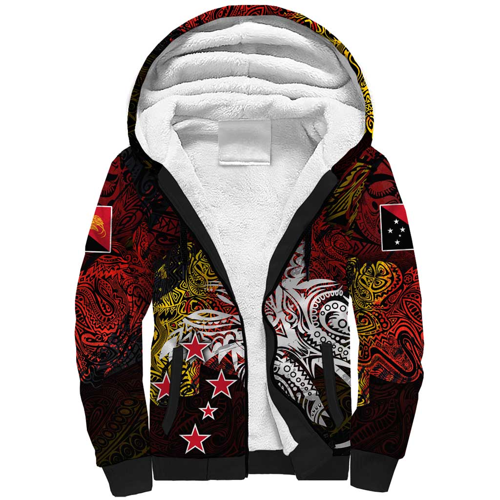 PNG 1975 - 2025 Sherpa Hoodie Papua New Guinea 50th Independence Anniversary DT02 Unisex Art - Polynesian Pride
