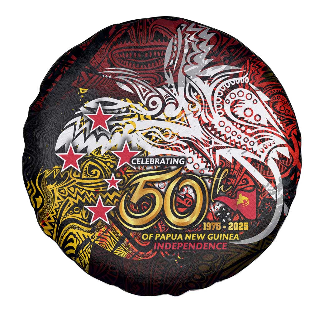 PNG 1975 - 2025 Spare Tire Cover Papua New Guinea 50th Independence Anniversary DT02 - Polynesian Pride