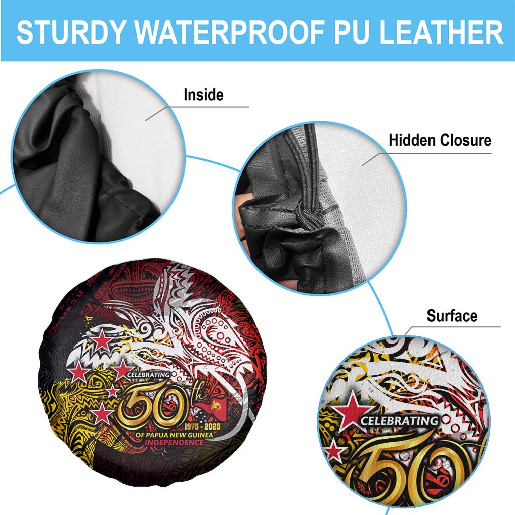 PNG 1975 - 2025 Spare Tire Cover Papua New Guinea 50th Independence Anniversary DT02 - Polynesian Pride