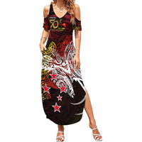 PNG 1975 - 2025 Summer Maxi Dress Papua New Guinea 50th Independence Anniversary DT02 Women Art - Polynesian Pride
