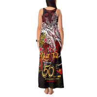 PNG 1975 - 2025 Tank Maxi Dress Papua New Guinea 50th Independence Anniversary DT02 - Polynesian Pride