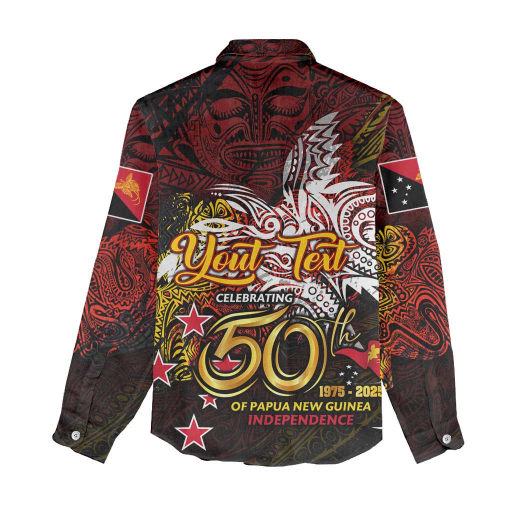 PNG 1975 - 2025 Women Casual Shirt Papua New Guinea 50th Independence Anniversary DT02 - Polynesian Pride
