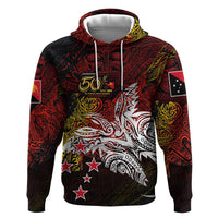 PNG 1975 - 2025 Zip Hoodie Papua New Guinea 50th Independence Anniversary DT02 Pullover Hoodie Art - Polynesian Pride