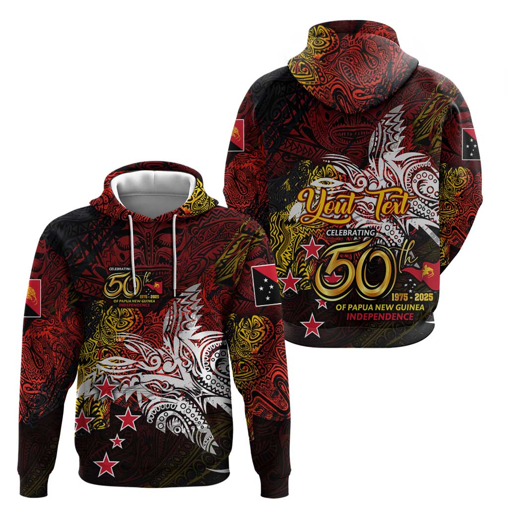 PNG 1975 - 2025 Zip Hoodie Papua New Guinea 50th Independence Anniversary DT02 - Polynesian Pride
