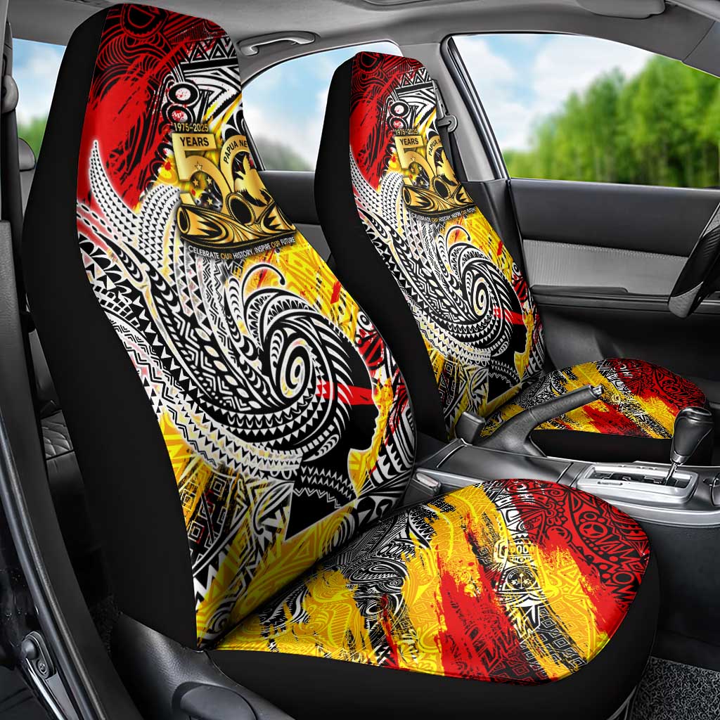 Papua New Guinea 50th Independence Day Car Seat Cover Celebrate Our History, Inspire Our Future DT02 - Polynesian Pride