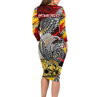 Papua New Guinea 50th Independence Day Family Matching Long Sleeve Bodycon Dress and Hawaiian Shirt Celebrate Our History, Inspire Our Future DT02 - Polynesian Pride