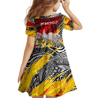 Papua New Guinea 50th Independence Day Family Matching Off The Shoulder Long Sleeve Dress and Hawaiian Shirt Celebrate Our History, Inspire Our Future DT02 - Polynesian Pride
