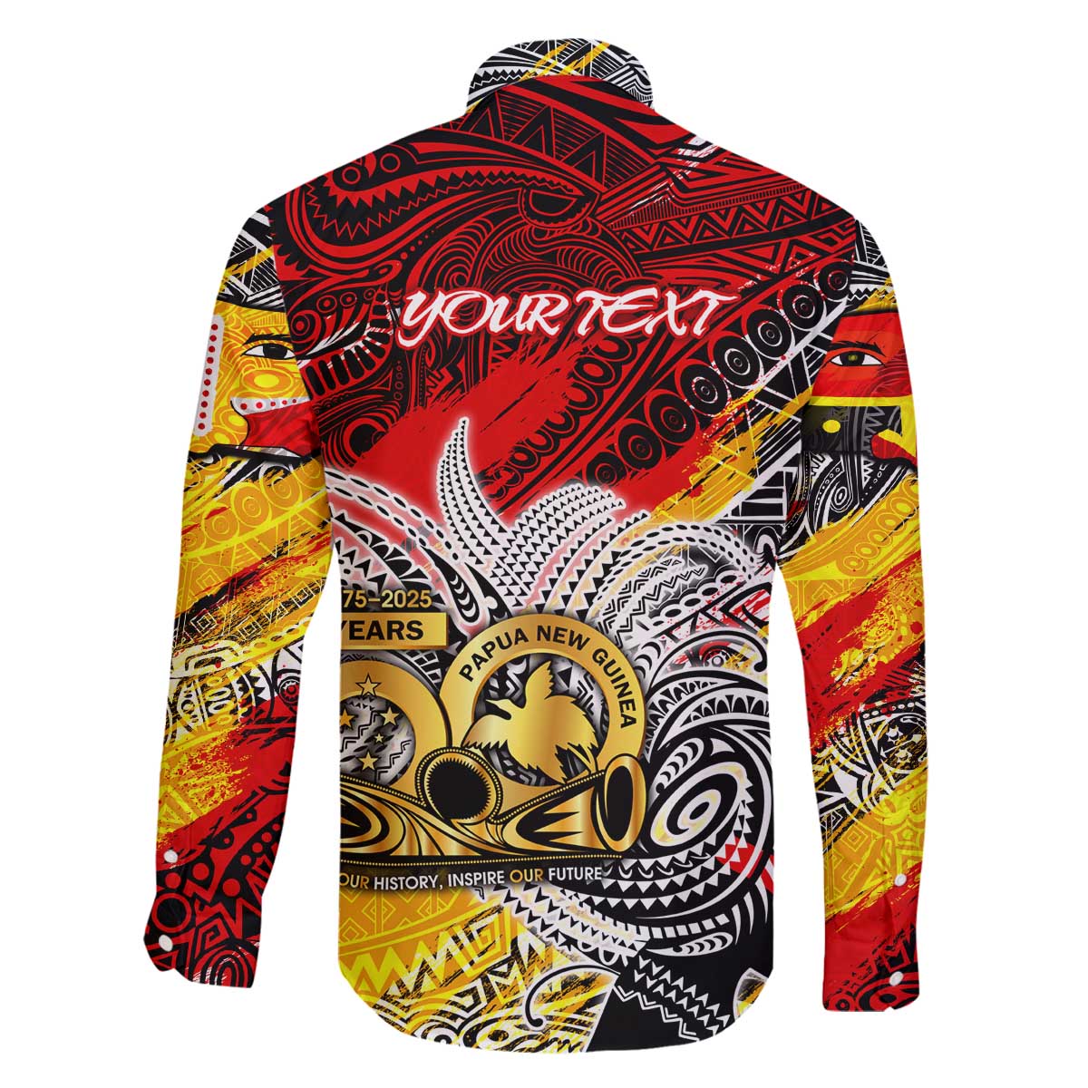 Papua New Guinea 50th Independence Day Family Matching Off The Shoulder Long Sleeve Dress and Hawaiian Shirt Celebrate Our History, Inspire Our Future DT02 - Polynesian Pride