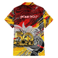 Papua New Guinea 50th Independence Day Family Matching Off Shoulder Maxi Dress and Hawaiian Shirt Celebrate Our History, Inspire Our Future DT02 - Polynesian Pride