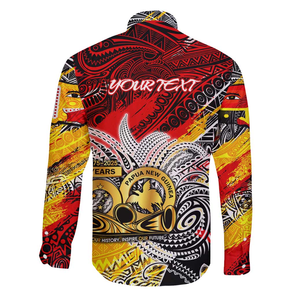 Papua New Guinea 50th Independence Day Family Matching Off Shoulder Maxi Dress and Hawaiian Shirt Celebrate Our History, Inspire Our Future DT02 - Polynesian Pride