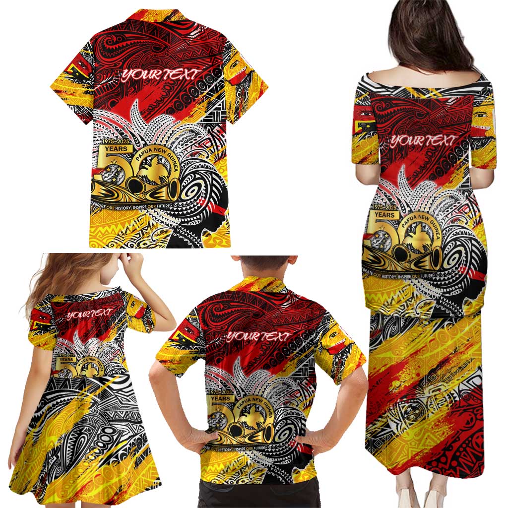 Papua New Guinea 50th Independence Day Family Matching Puletasi and Hawaiian Shirt Celebrate Our History, Inspire Our Future DT02 - Polynesian Pride