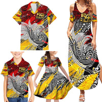 Papua New Guinea 50th Independence Day Family Matching Summer Maxi Dress and Hawaiian Shirt Celebrate Our History, Inspire Our Future DT02 - Polynesian Pride