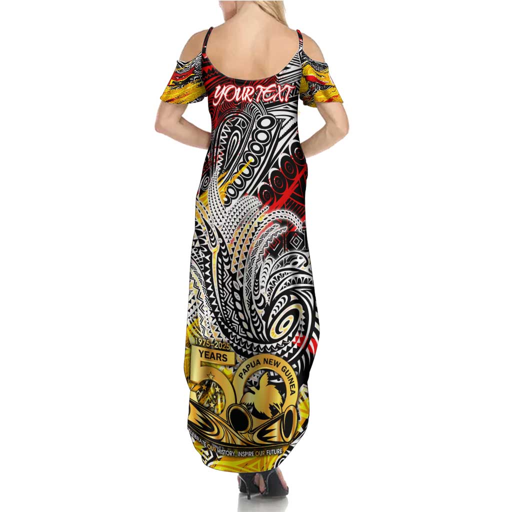 Papua New Guinea 50th Independence Day Family Matching Summer Maxi Dress and Hawaiian Shirt Celebrate Our History, Inspire Our Future DT02 - Polynesian Pride