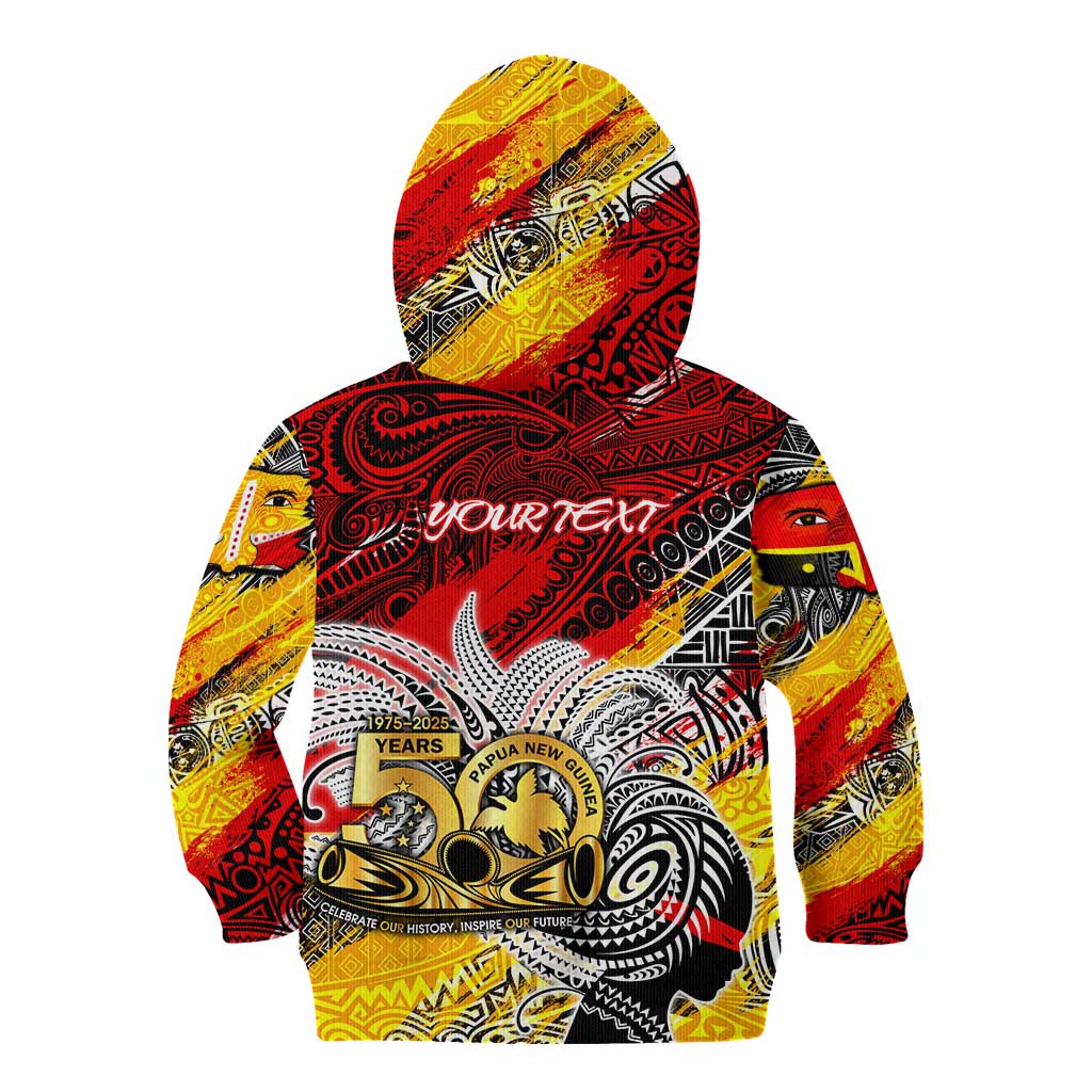 Papua New Guinea 50th Independence Day Kid Hoodie Celebrate Our History, Inspire Our Future DT02 - Polynesian Pride