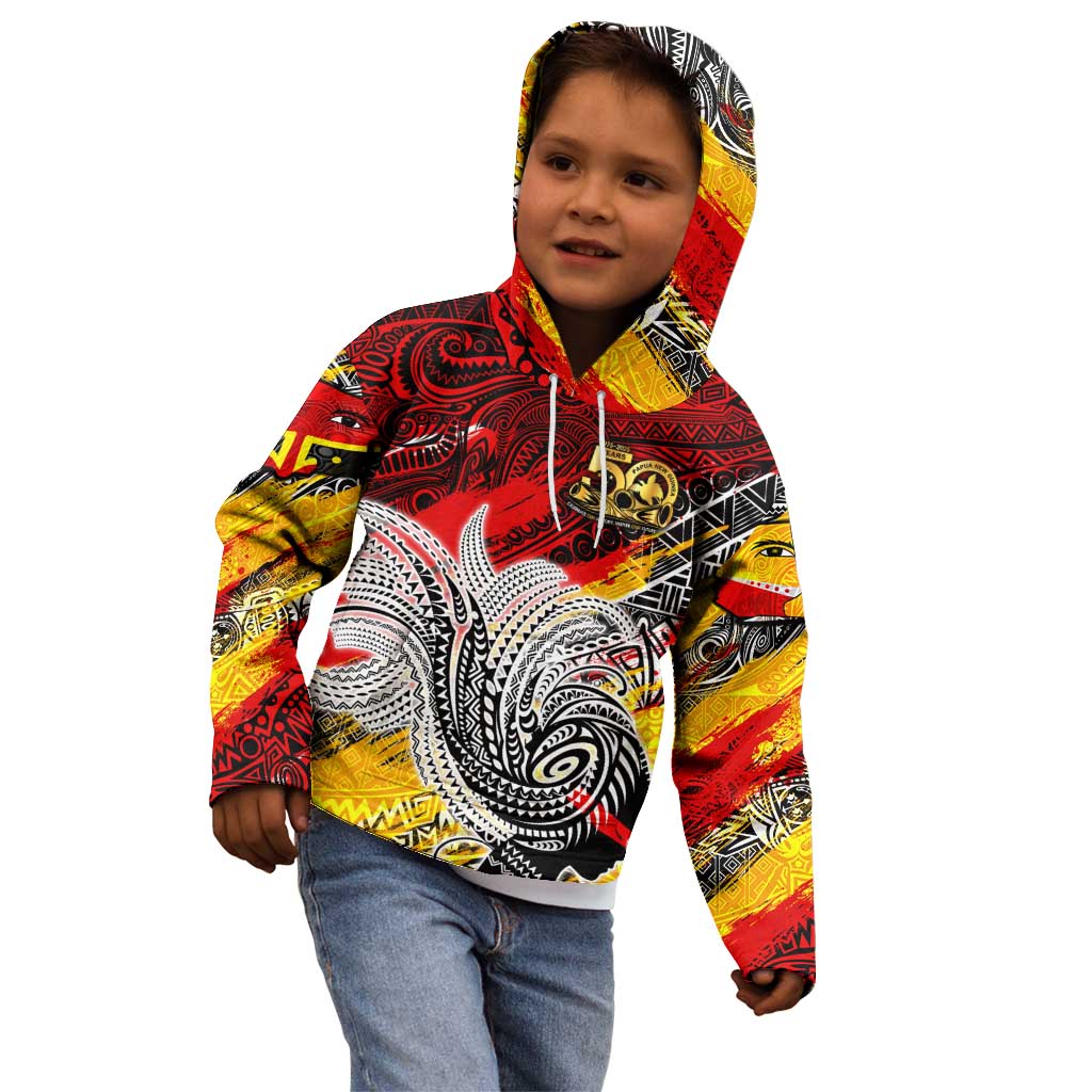 Papua New Guinea 50th Independence Day Kid Hoodie Celebrate Our History, Inspire Our Future DT02 - Polynesian Pride
