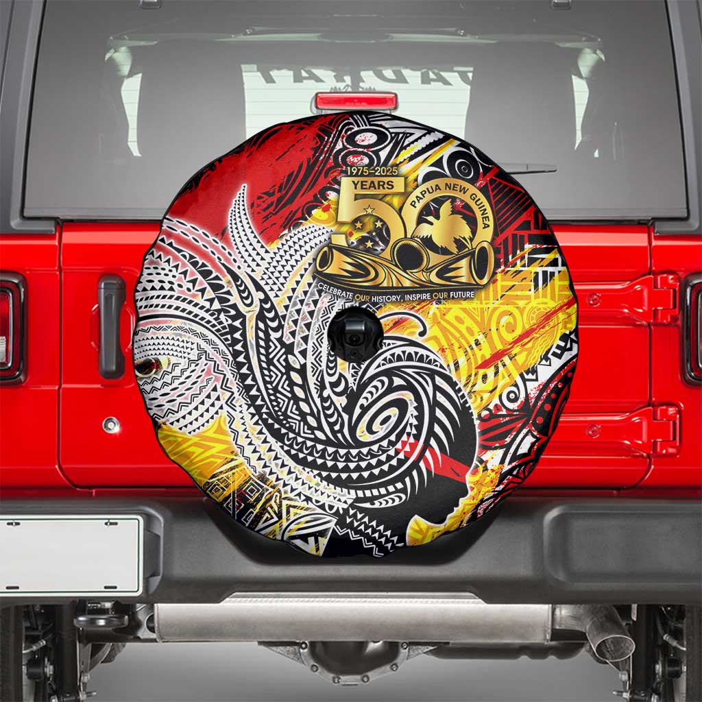 Papua New Guinea 50th Independence Day Spare Tire Cover Celebrate Our History, Inspire Our Future DT02 - Polynesian Pride