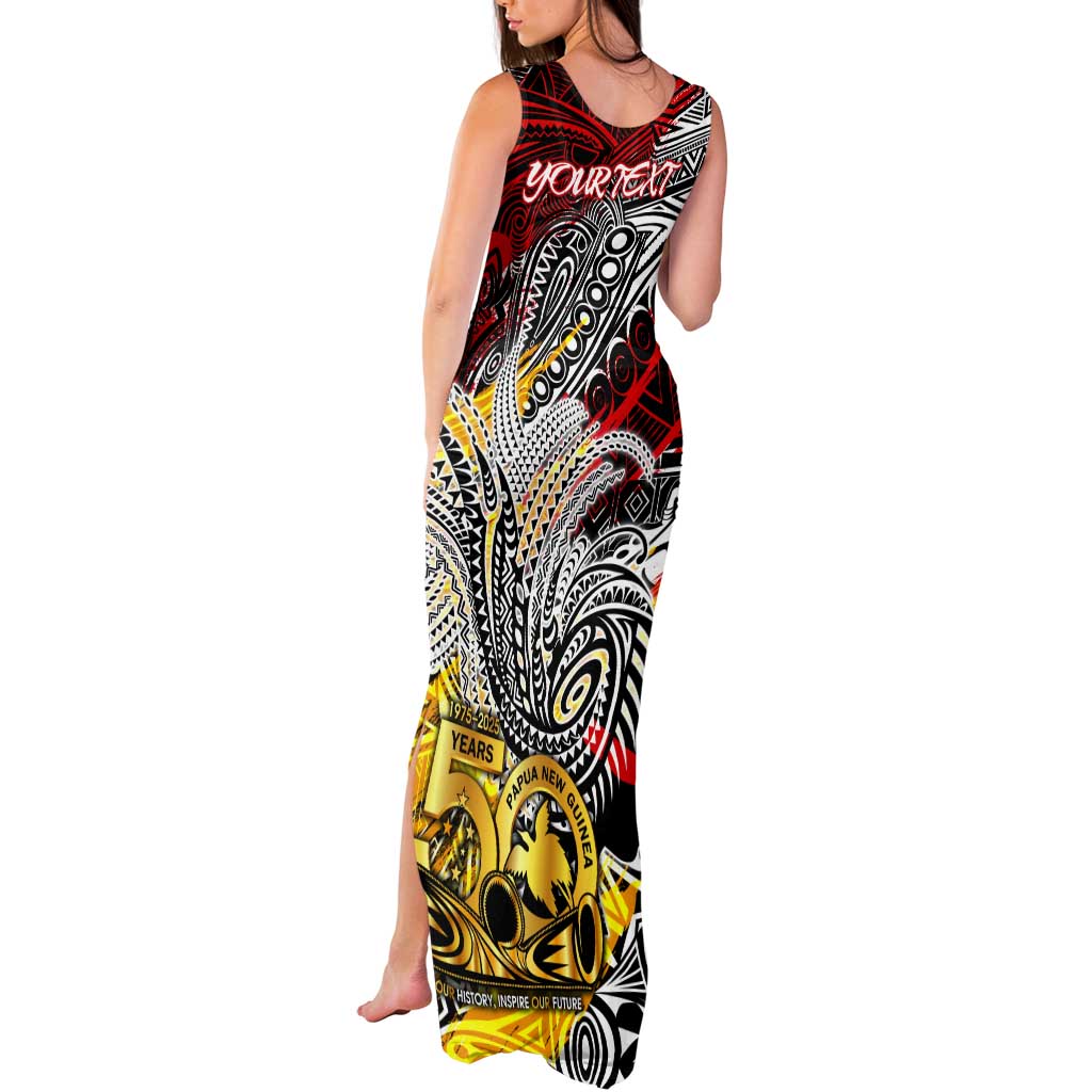 Papua New Guinea 50th Independence Day Tank Maxi Dress Celebrate Our History, Inspire Our Future DT02 - Polynesian Pride