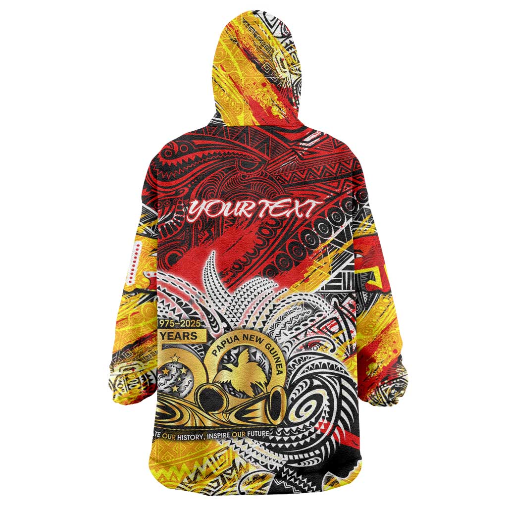 Papua New Guinea 50th Independence Day Wearable Blanket Hoodie Celebrate Our History, Inspire Our Future DT02 - Polynesian Pride