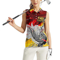 Papua New Guinea 50th Independence Day Women Sleeveless Polo Shirt Celebrate Our History, Inspire Our Future DT02 - Polynesian Pride
