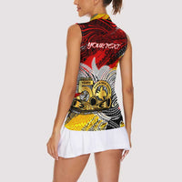 Papua New Guinea 50th Independence Day Women Sleeveless Polo Shirt Celebrate Our History, Inspire Our Future DT02 - Polynesian Pride