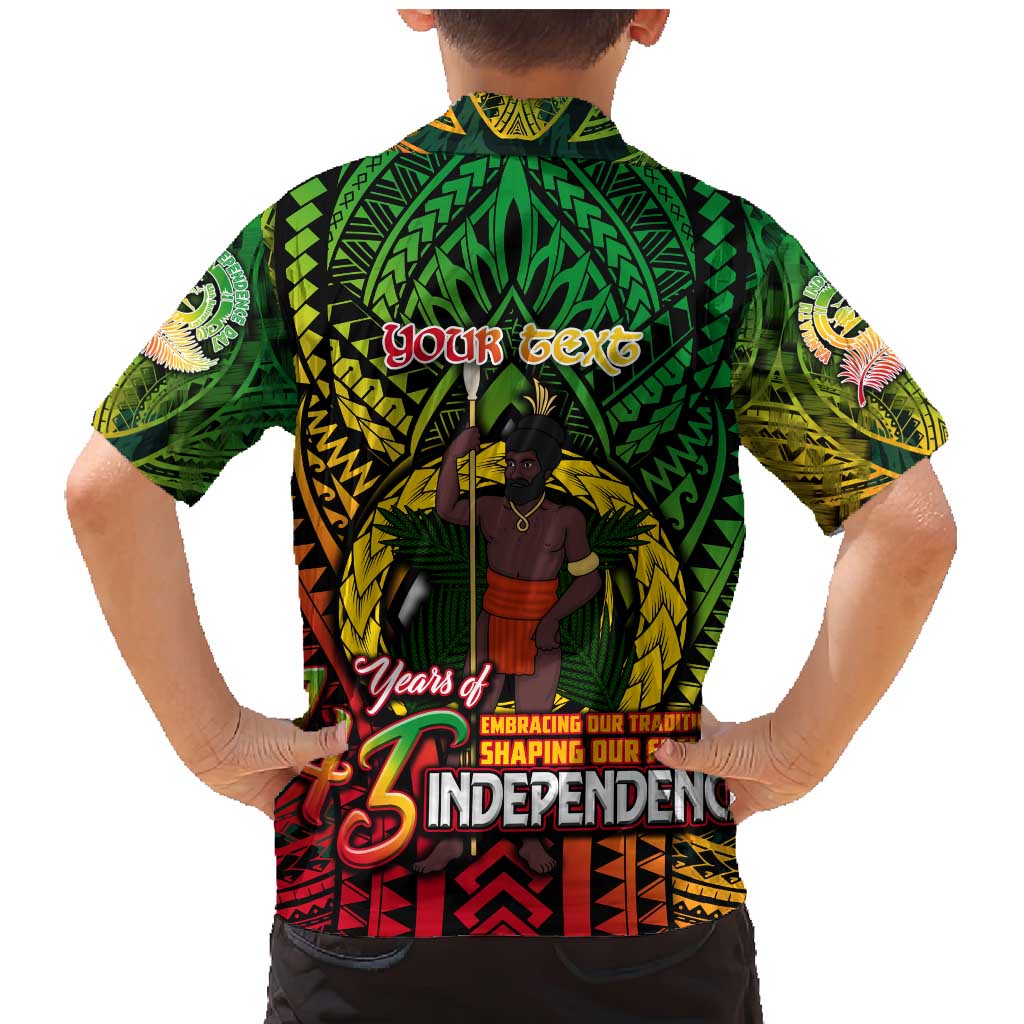 Vanuatu 45th Independence Anniversary Family Matching Mermaid Dress and Hawaiian Shirt Embracing Our Traditions Shaping Our Future DT02 - Polynesian Pride