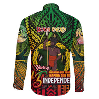 Vanuatu 45th Independence Anniversary Family Matching Off The Shoulder Long Sleeve Dress and Hawaiian Shirt Embracing Our Traditions Shaping Our Future DT02 - Polynesian Pride