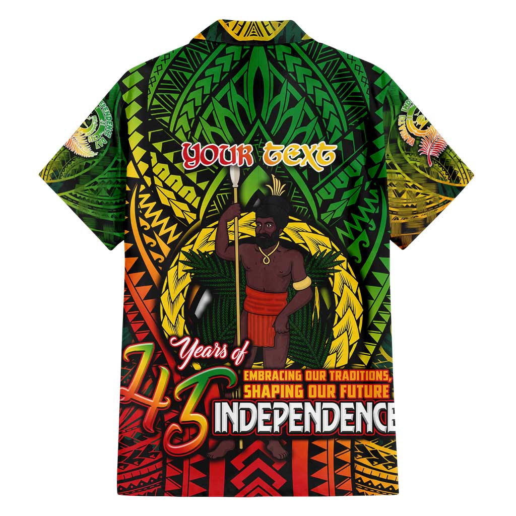 Vanuatu 45th Independence Anniversary Family Matching Puletasi and Hawaiian Shirt Embracing Our Traditions Shaping Our Future DT02 - Polynesian Pride