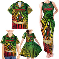 Vanuatu 45th Independence Anniversary Family Matching Tank Maxi Dress and Hawaiian Shirt Embracing Our Traditions Shaping Our Future DT02 - Polynesian Pride