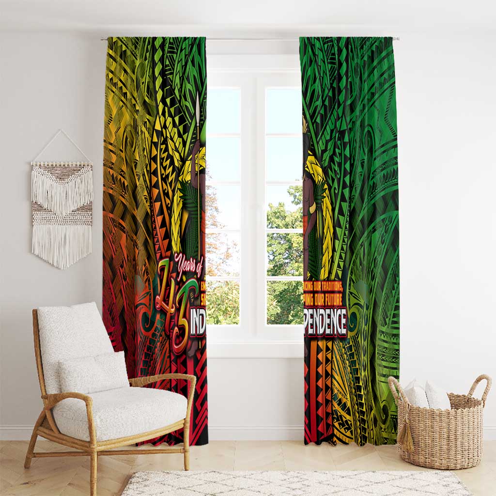 Vanuatu 45th Independence Anniversary Window Curtain Embracing Our Traditions Shaping Our Future
