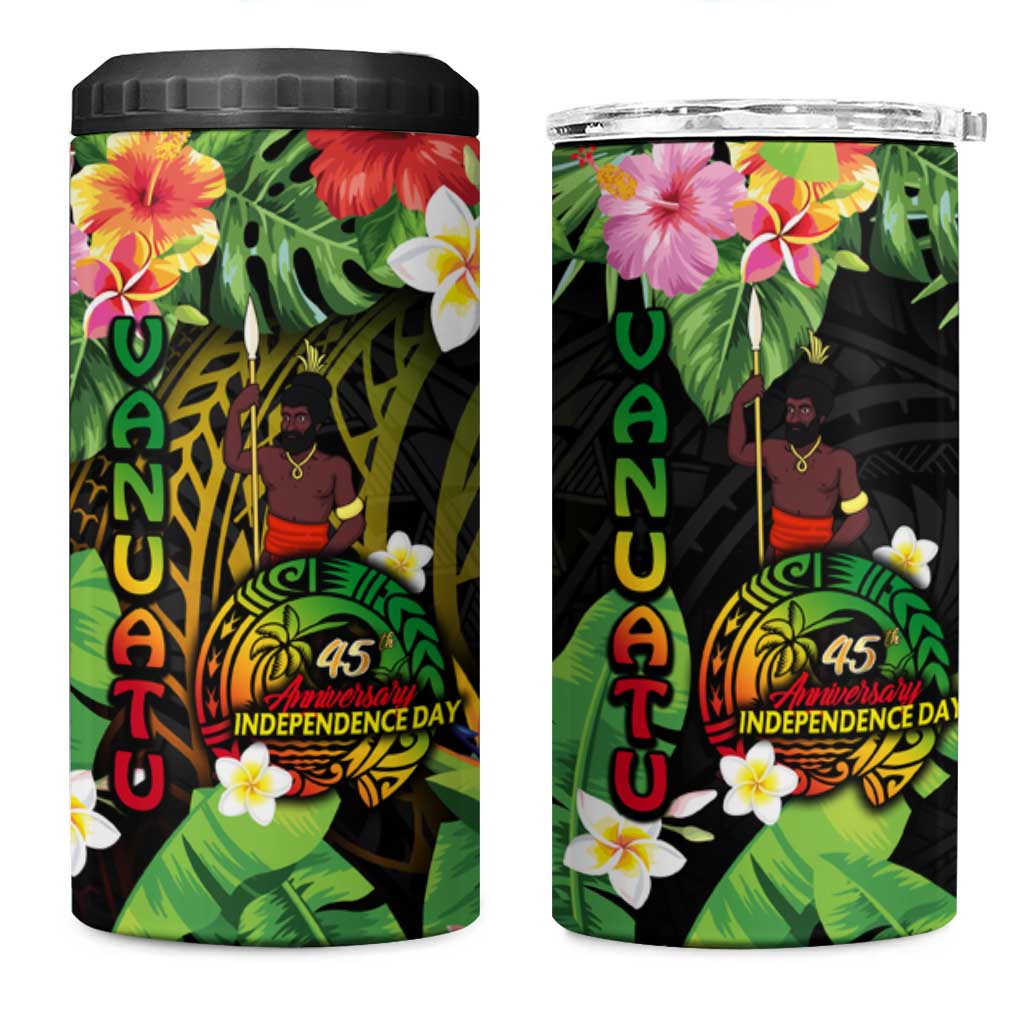 45th Anniversary of Freedom Vanuatu 4 in 1 Can Cooler Tumbler Island Pride Cultural Power Pacific Unity DT02 One Size: 16 oz Art - Polynesian Pride