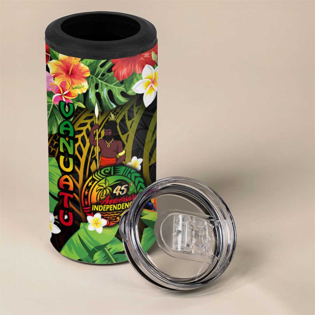 45th Anniversary of Freedom Vanuatu 4 in 1 Can Cooler Tumbler Island Pride Cultural Power Pacific Unity DT02 - Polynesian Pride