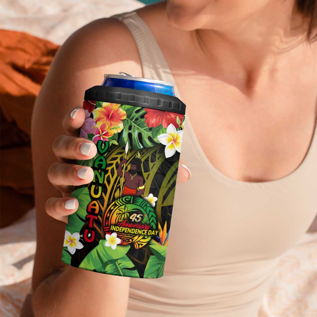 45th Anniversary of Freedom Vanuatu 4 in 1 Can Cooler Tumbler Island Pride Cultural Power Pacific Unity DT02 - Polynesian Pride