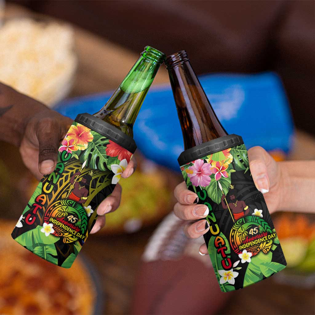 45th Anniversary of Freedom Vanuatu 4 in 1 Can Cooler Tumbler Island Pride Cultural Power Pacific Unity DT02 - Polynesian Pride