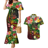 45th Anniversary of Freedom Vanuatu Couples Matching Mermaid Dress and Hawaiian Shirt Island Pride Cultural Power Pacific Unity DT02 Art - Polynesian Pride