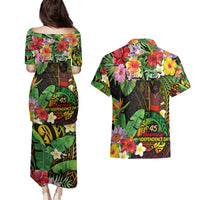 45th Anniversary of Freedom Vanuatu Couples Matching Puletasi and Hawaiian Shirt Island Pride Cultural Power Pacific Unity DT02 - Polynesian Pride