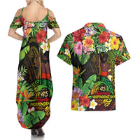 45th Anniversary of Freedom Vanuatu Couples Matching Summer Maxi Dress and Hawaiian Shirt Island Pride Cultural Power Pacific Unity DT02 - Polynesian Pride