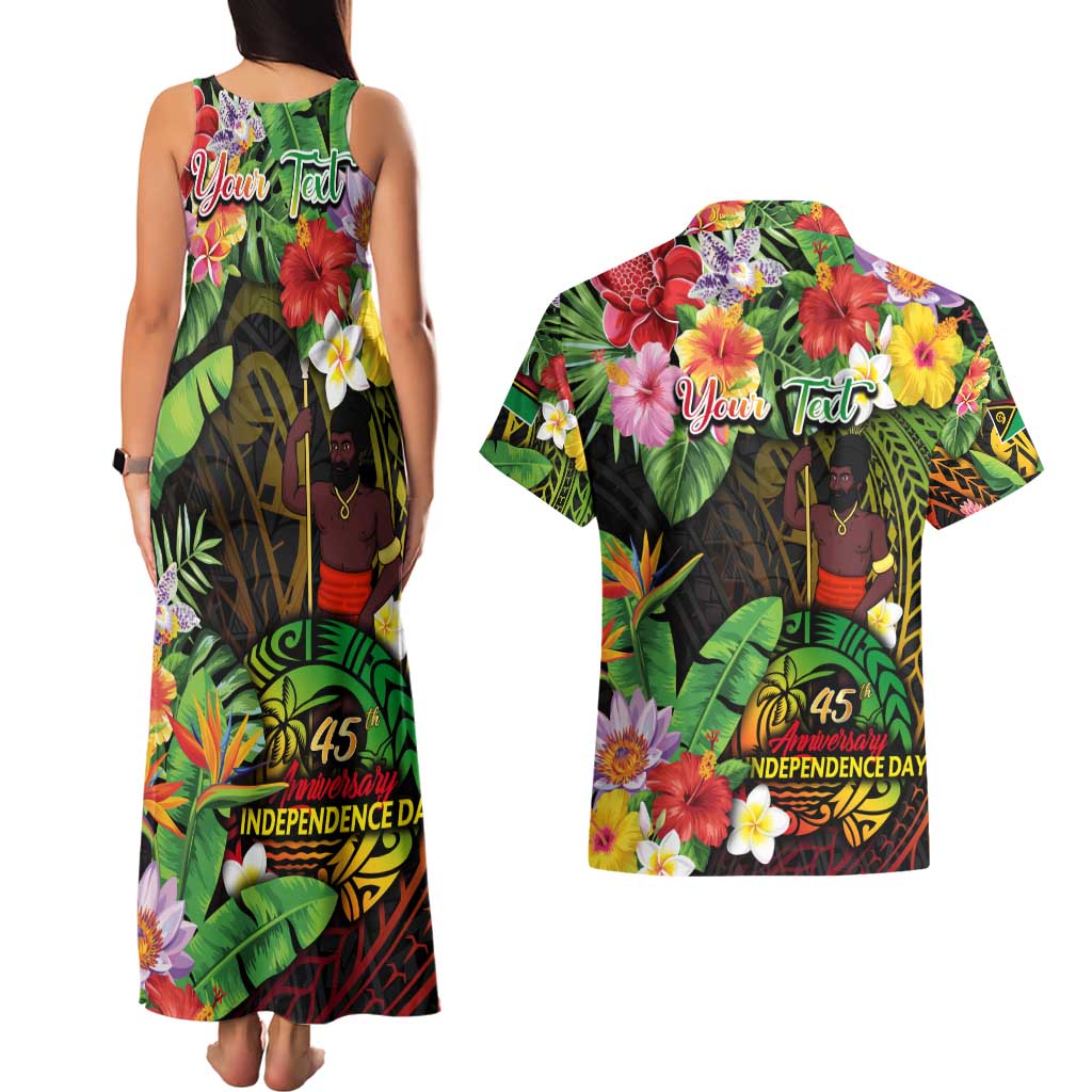 45th Anniversary of Freedom Vanuatu Couples Matching Tank Maxi Dress and Hawaiian Shirt Island Pride Cultural Power Pacific Unity DT02 - Polynesian Pride