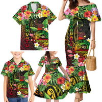 45th Anniversary of Freedom Vanuatu Family Matching Mermaid Dress and Hawaiian Shirt Island Pride Cultural Power Pacific Unity DT02 - Polynesian Pride