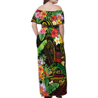 45th Anniversary of Freedom Vanuatu Family Matching Off Shoulder Maxi Dress and Hawaiian Shirt Island Pride Cultural Power Pacific Unity DT02 - Polynesian Pride