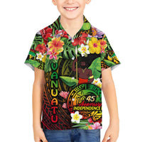 45th Anniversary of Freedom Vanuatu Family Matching Puletasi and Hawaiian Shirt Island Pride Cultural Power Pacific Unity DT02 Son's Shirt Art - Polynesian Pride