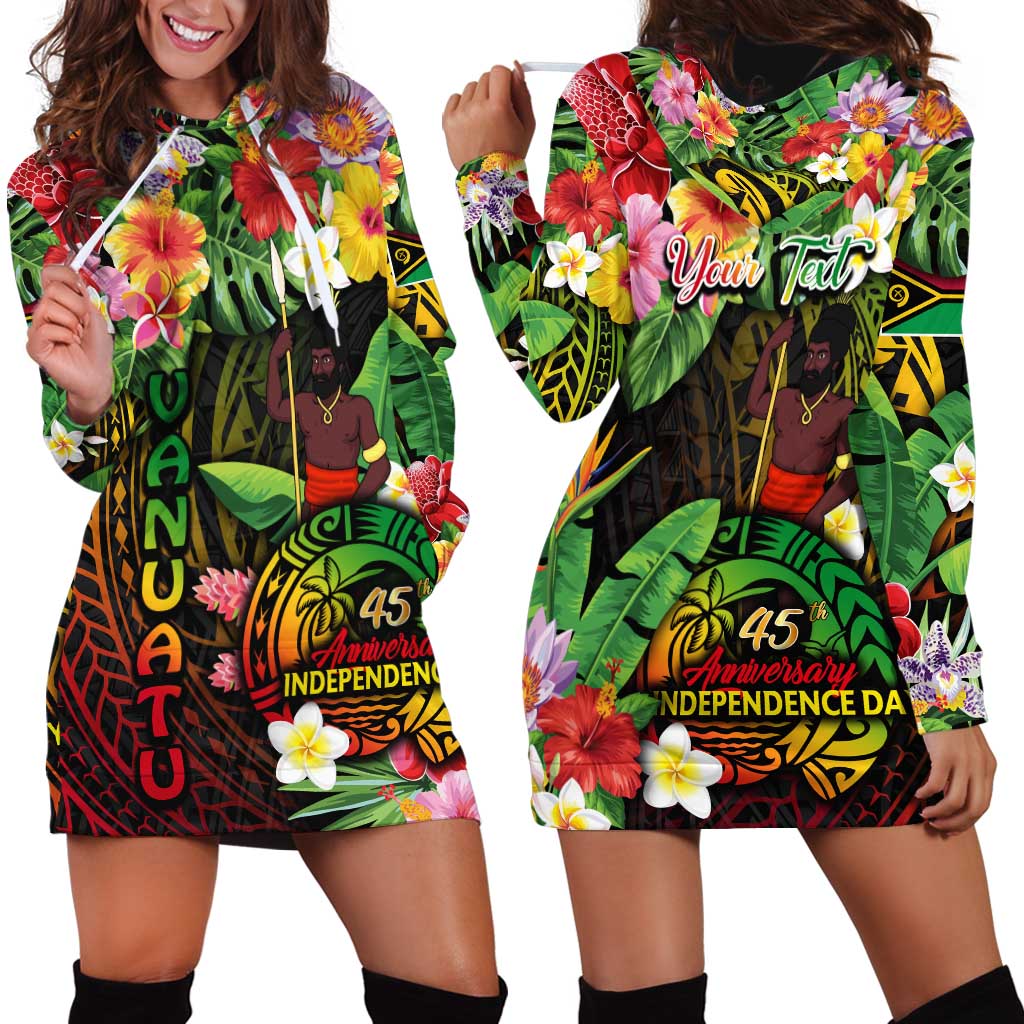 45th Anniversary of Freedom Vanuatu Hoodie Dress Island Pride Cultural Power Pacific Unity DT02 - Polynesian Pride