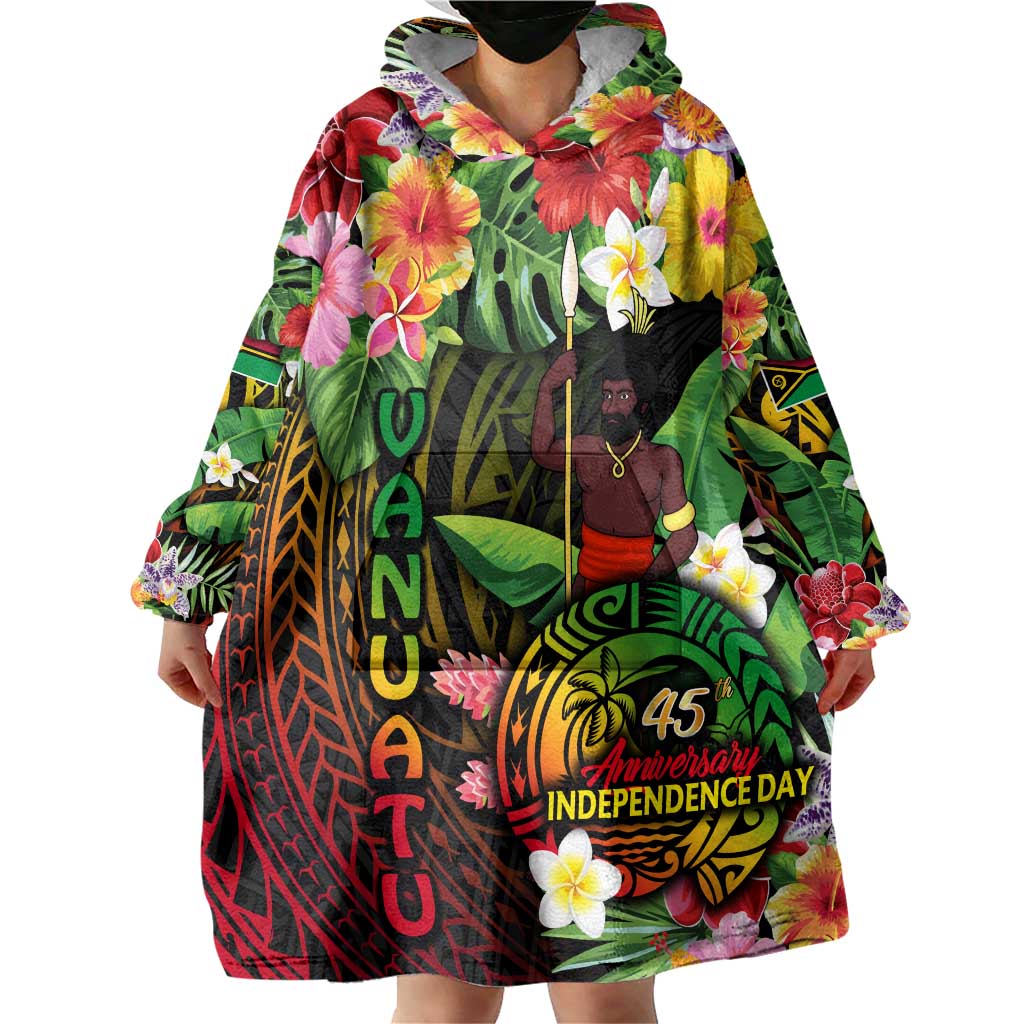 45th Anniversary of Freedom Vanuatu Wearable Blanket Hoodie Island Pride Cultural Power Pacific Unity DT02 - Polynesian Pride