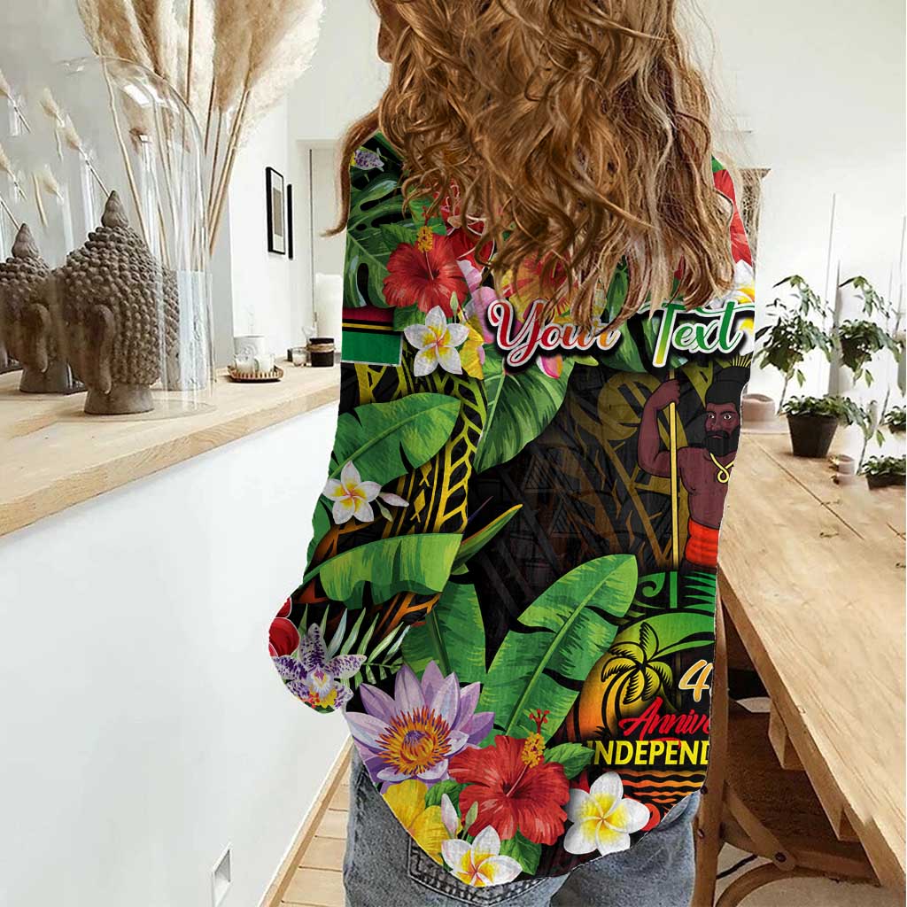 45th Anniversary of Freedom Vanuatu Women Casual Shirt Island Pride Cultural Power Pacific Unity DT02 - Polynesian Pride