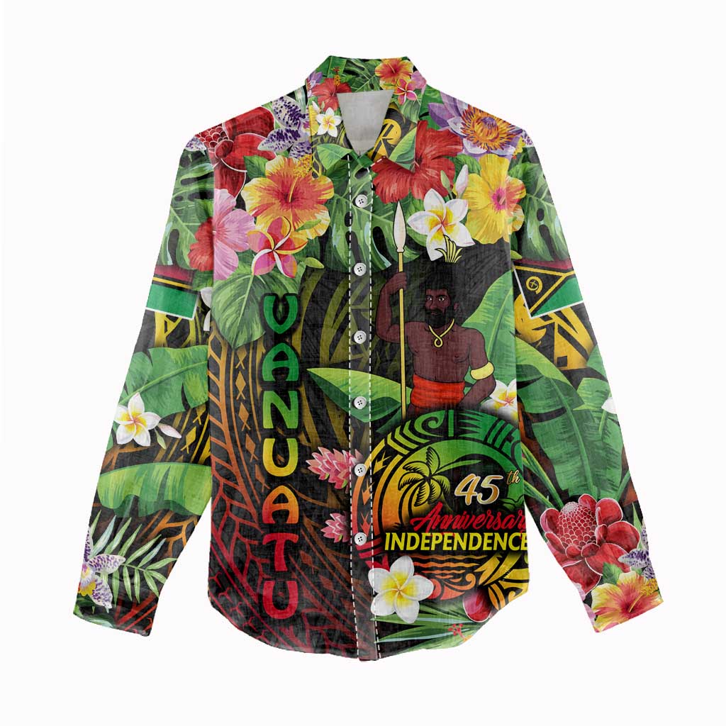 45th Anniversary of Freedom Vanuatu Women Casual Shirt Island Pride Cultural Power Pacific Unity DT02 - Polynesian Pride